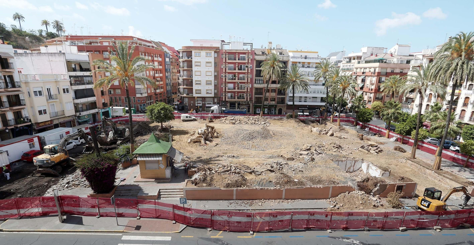 Las mejores imágenes del estado actual de la Plaza de La Merced de Huelva con las obras