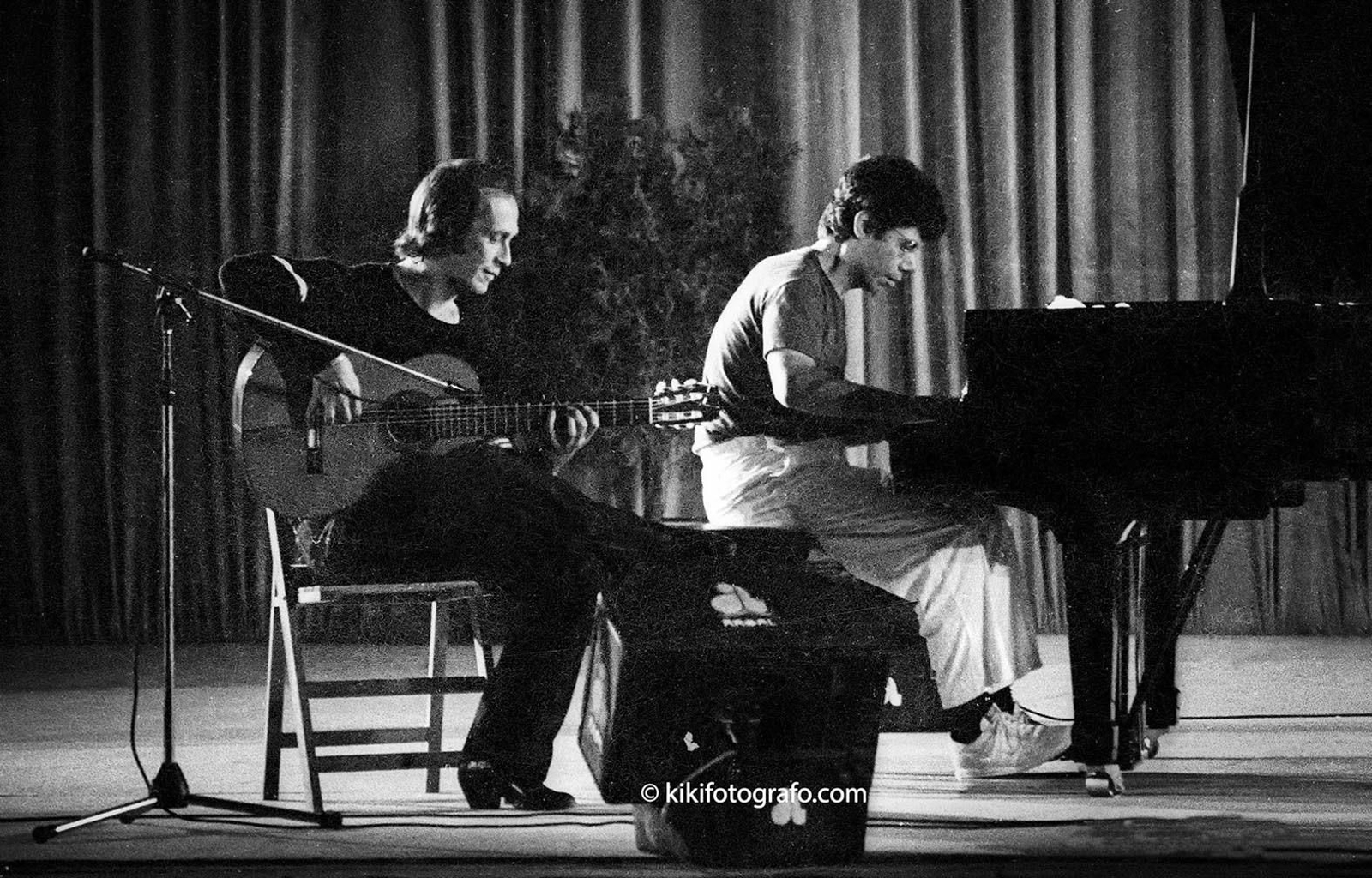 Paco de Lucía y Chick Corea, en su actuación conjunta de 1984 en el Teatro Pemán de Cádiz.