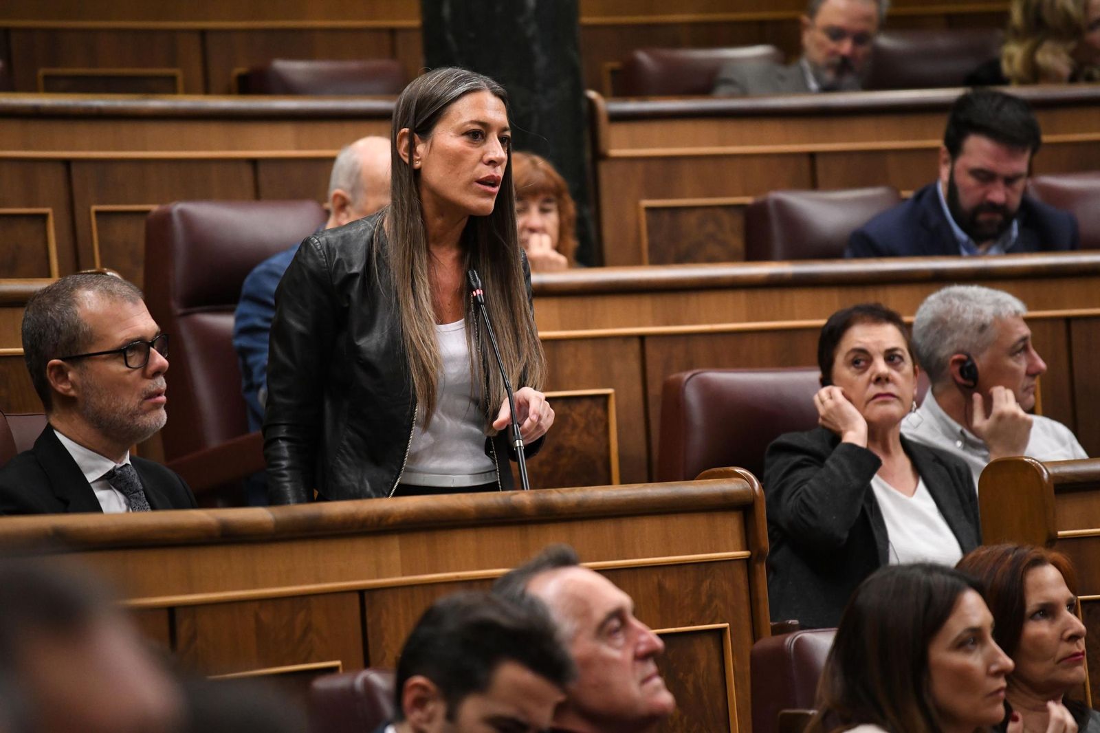 La portavoz en el Congreso de Junts, Miriam Nogueras, en el Pleno del Congreso de la pasada semana.