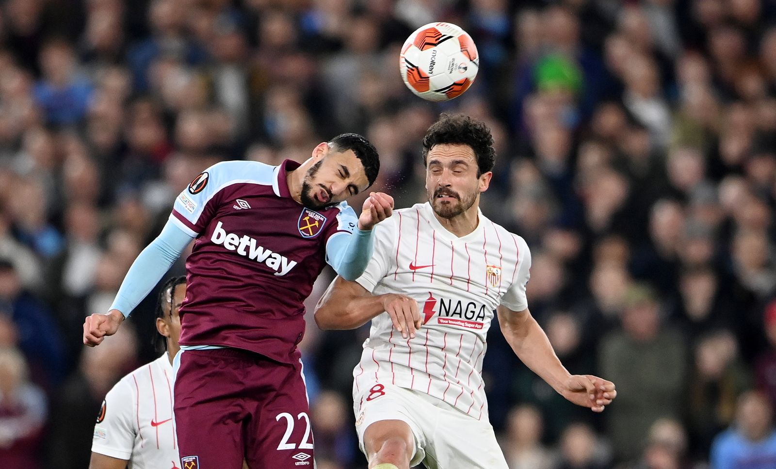 Las imágenes del West Ham - Sevilla