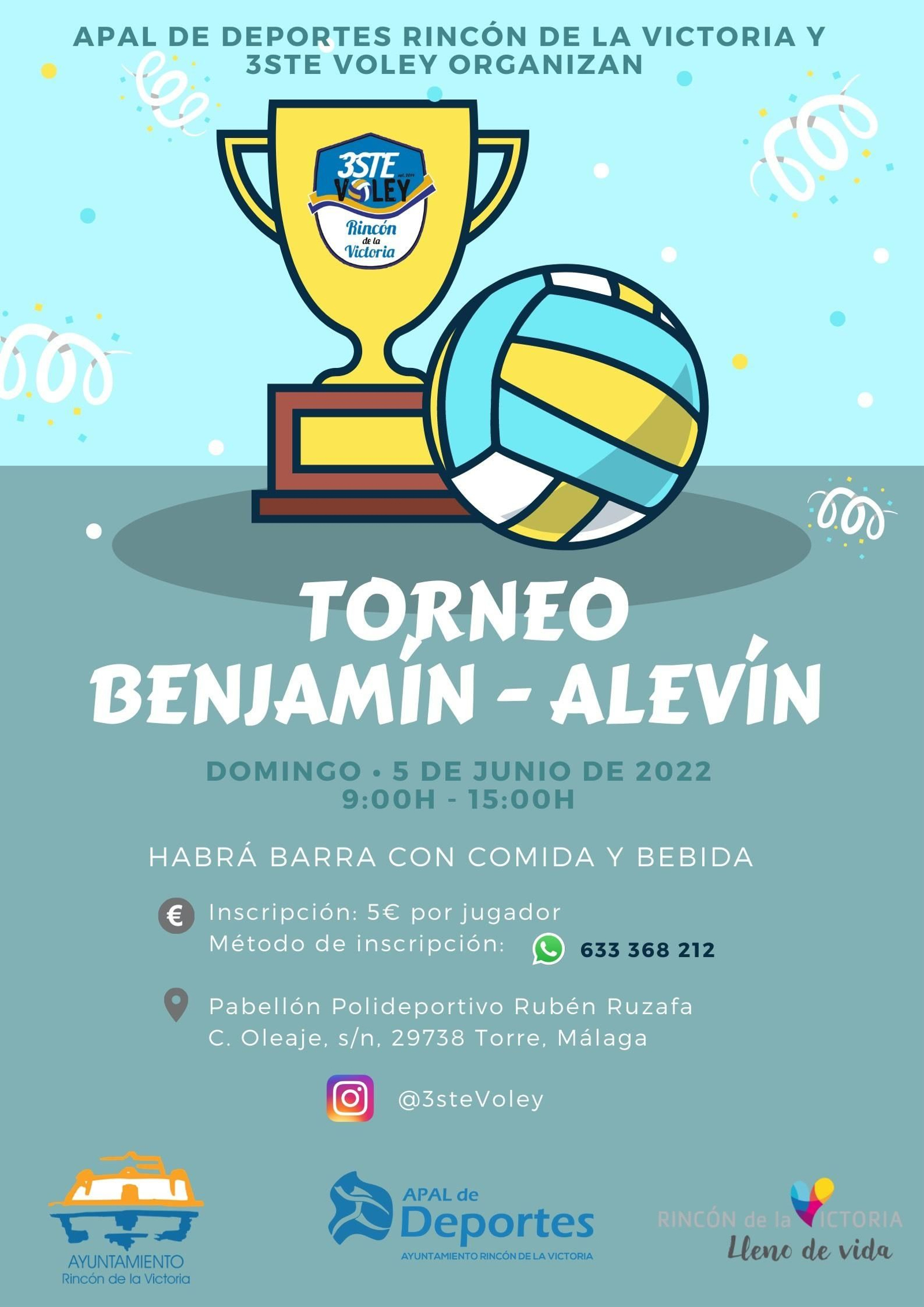 Cartel l I Torneo Benjamín-Alevín de Voley en el Pabellón Cubierto Municipal