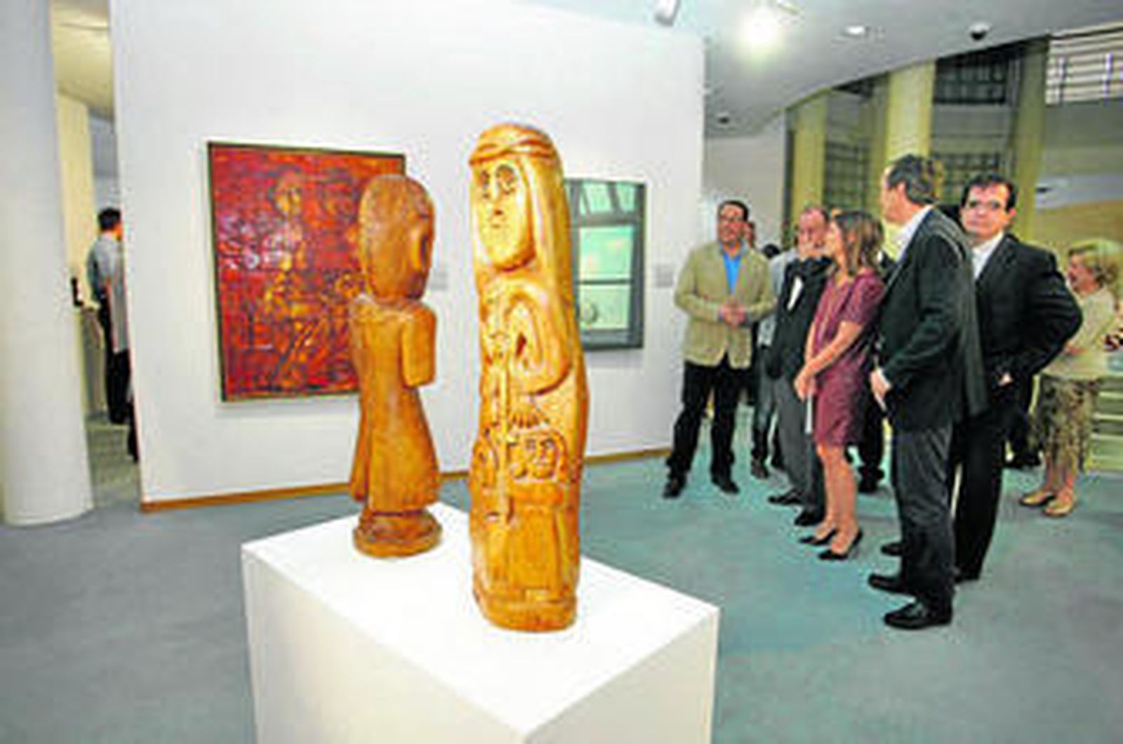 Rodríguez Comendador acompañado por Rafael Hernando, Antonio Jesús Rodríguez y Juan Manuel Martín.