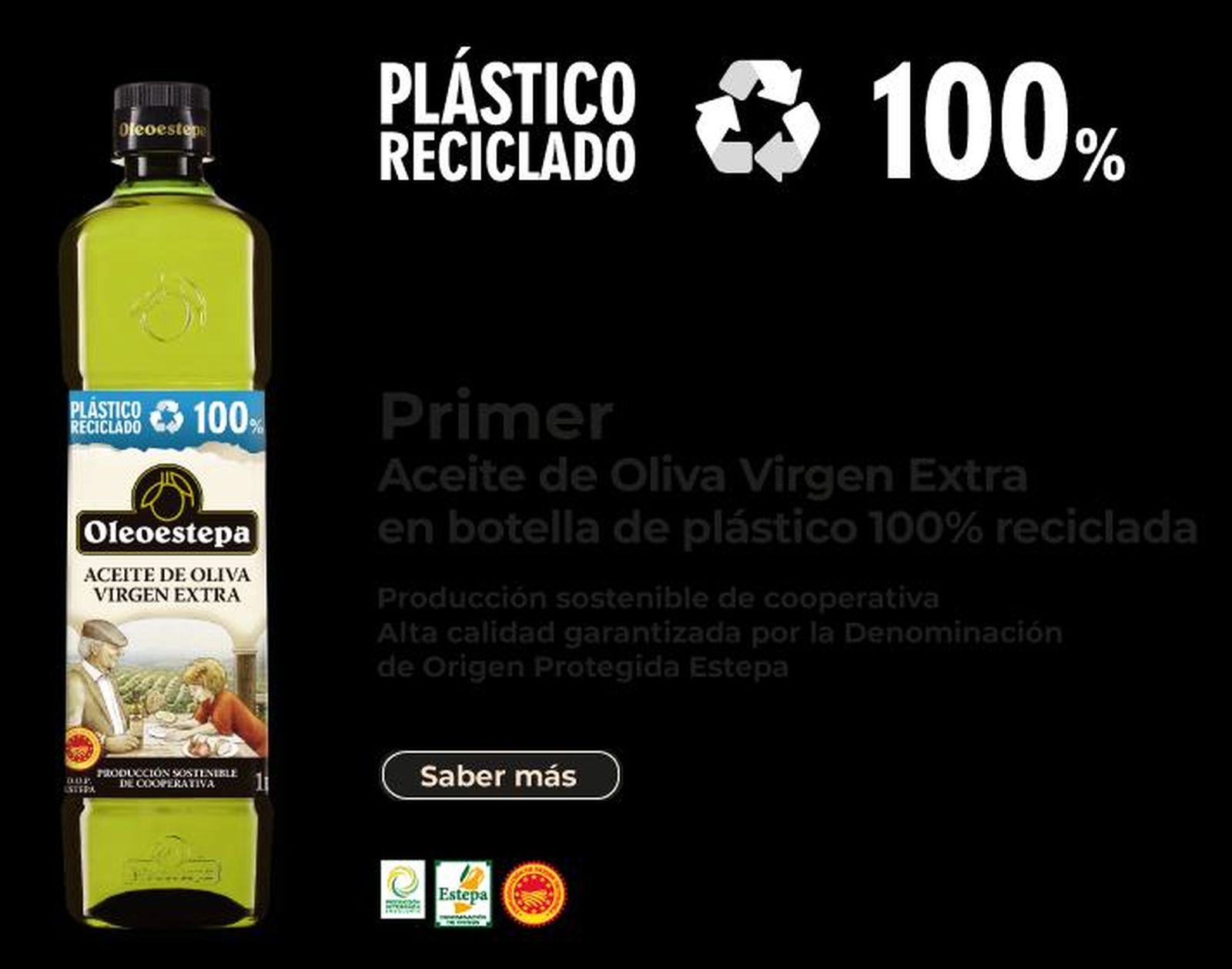 Nuevo envase de Oleoestepa con plástico reciclado.