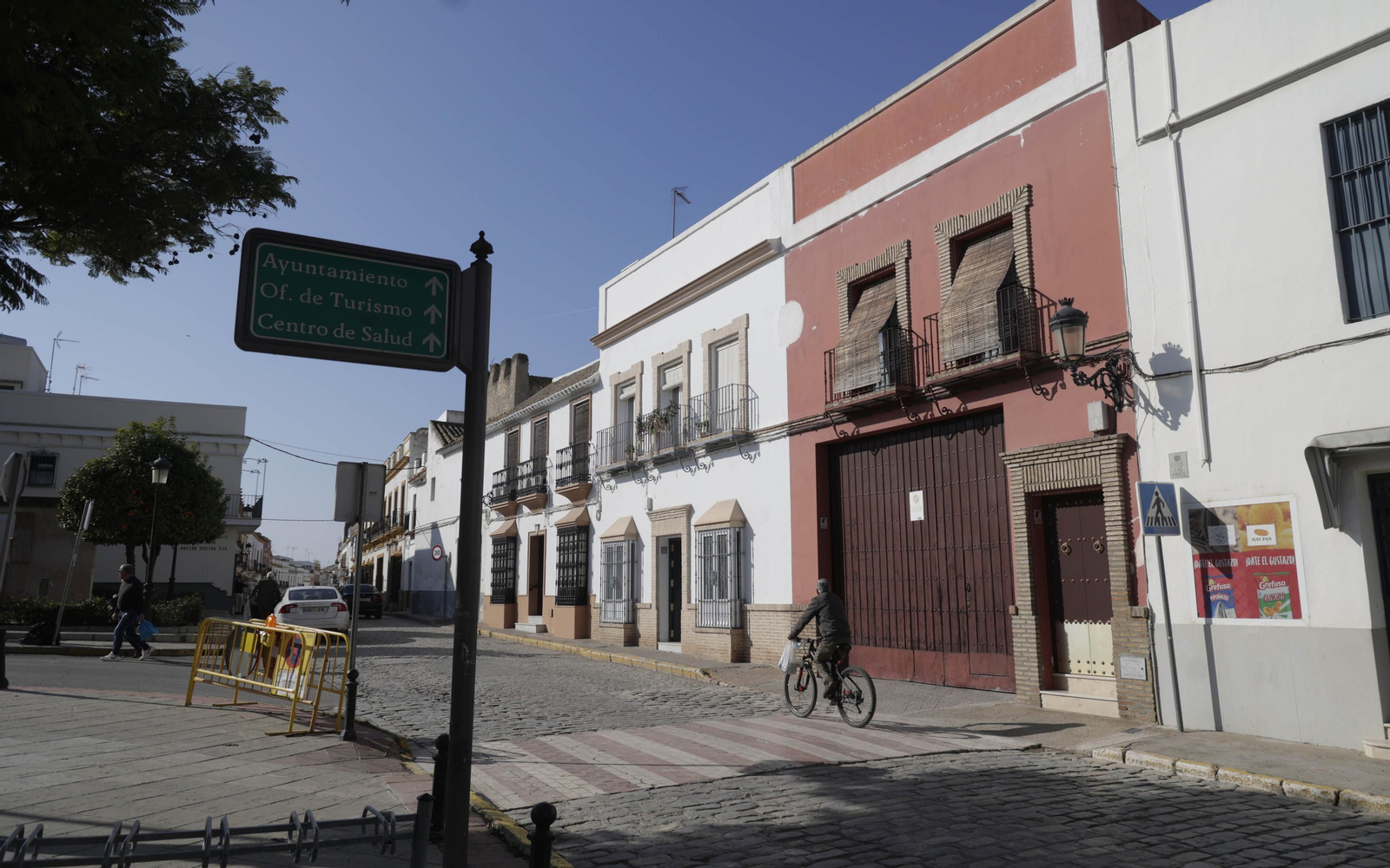 La esquina donde ocurrió el trágico suceso en Marchena