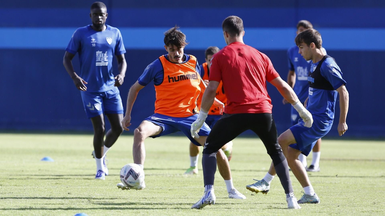 Entrenamiento del Málaga CF.