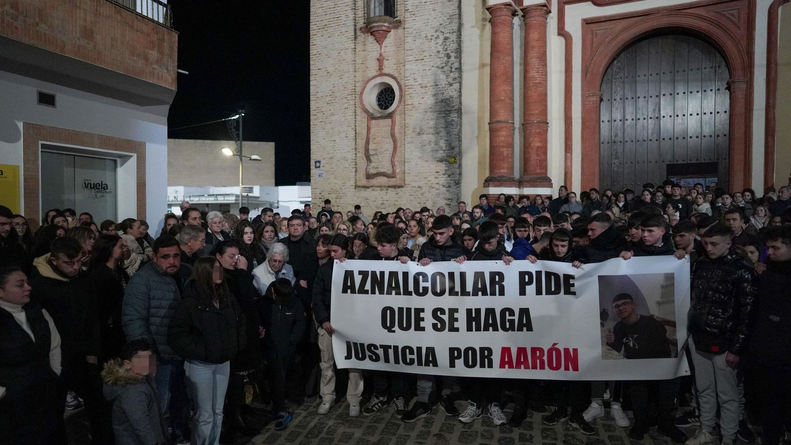 Concentración en recuerdo de Aarón Muñoz Centeno en Aznalcóllar.