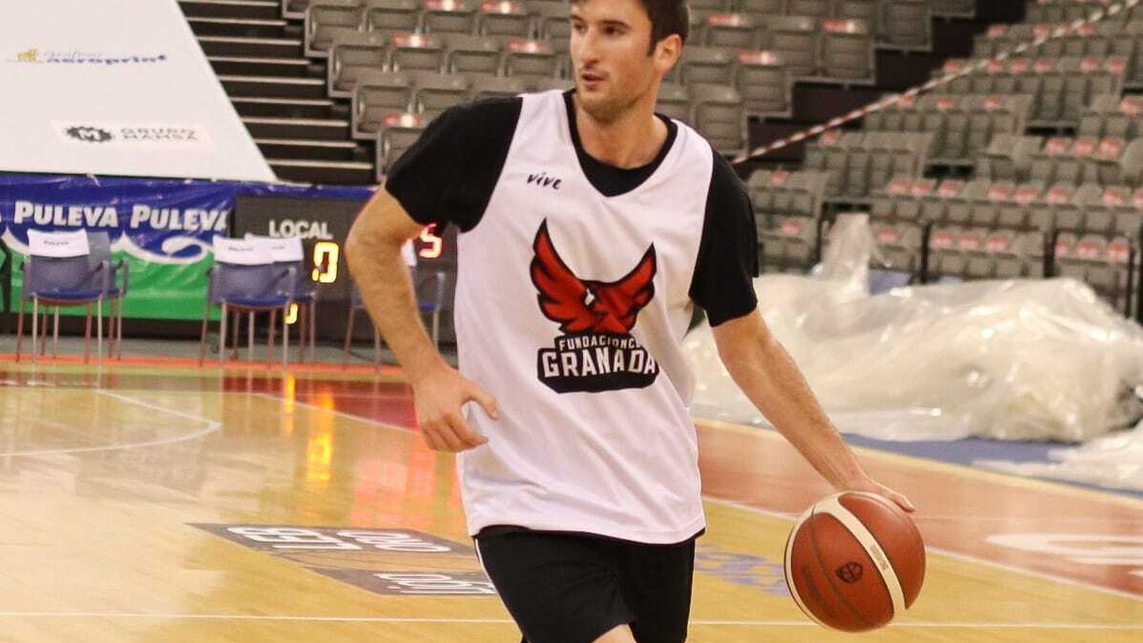 Pardina, durante un entrenamiento