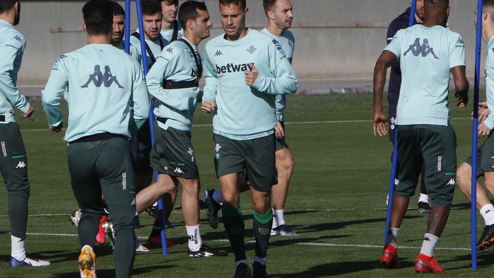 Sergio Canales, en el entrenamiento de ayer.