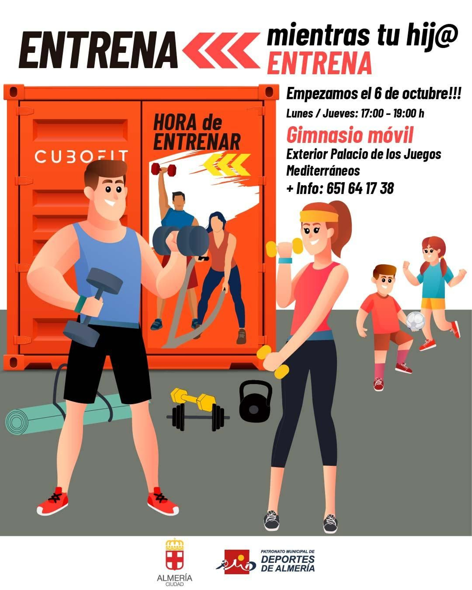 Cartel oficial de esta iniciativa del Área de Ciudad Activa del Ayuntamiento de Almería.