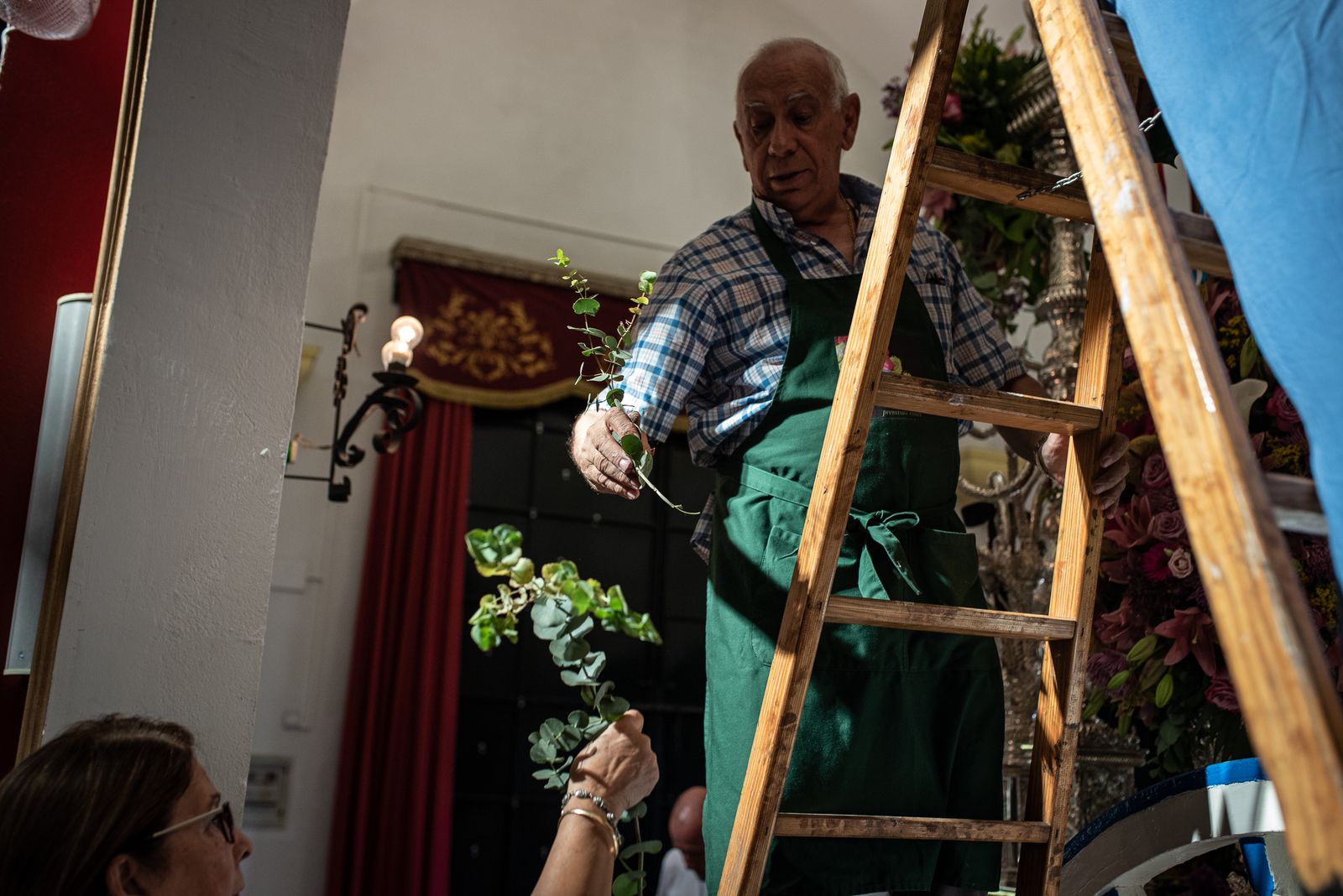 Imágenes de los preparativos de la Hdad de Emigrantes