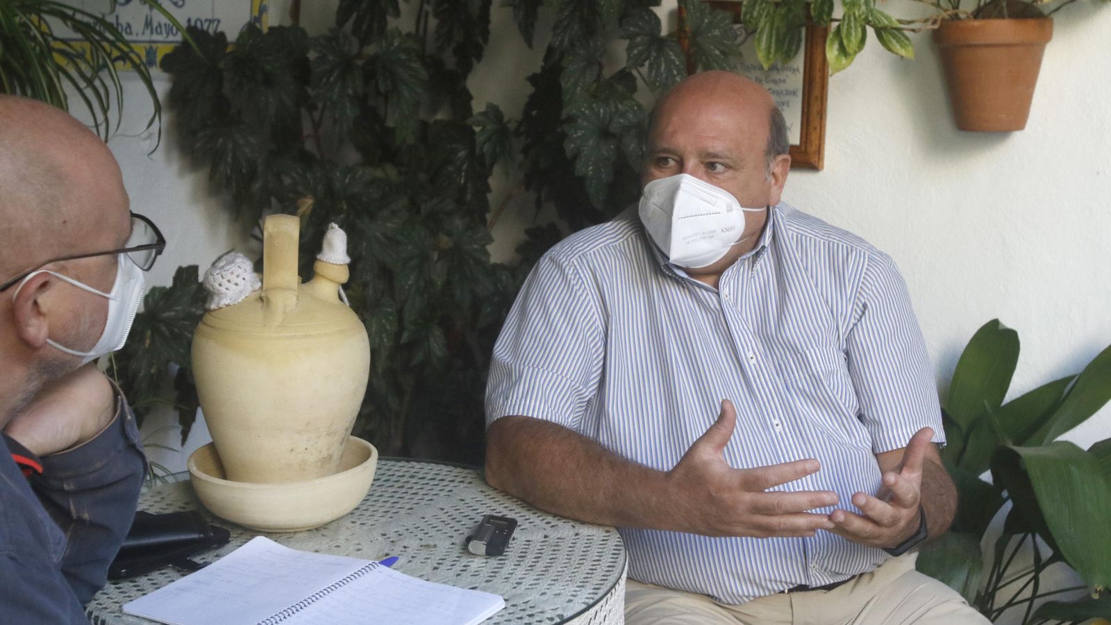 Un momento de la entrevista.