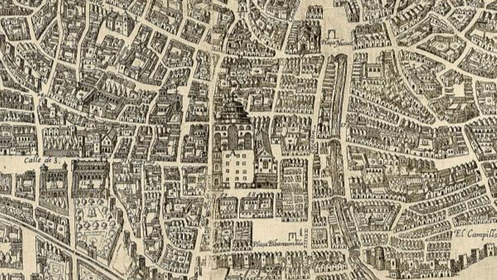 Documento cartográfico de la Granada del siglo XVI.