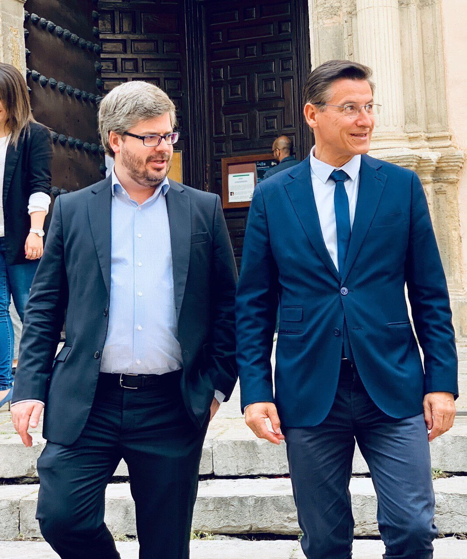 Fran Hervías y Luis Salvador, en una imagen en 2019 cuando tenían buena relación.