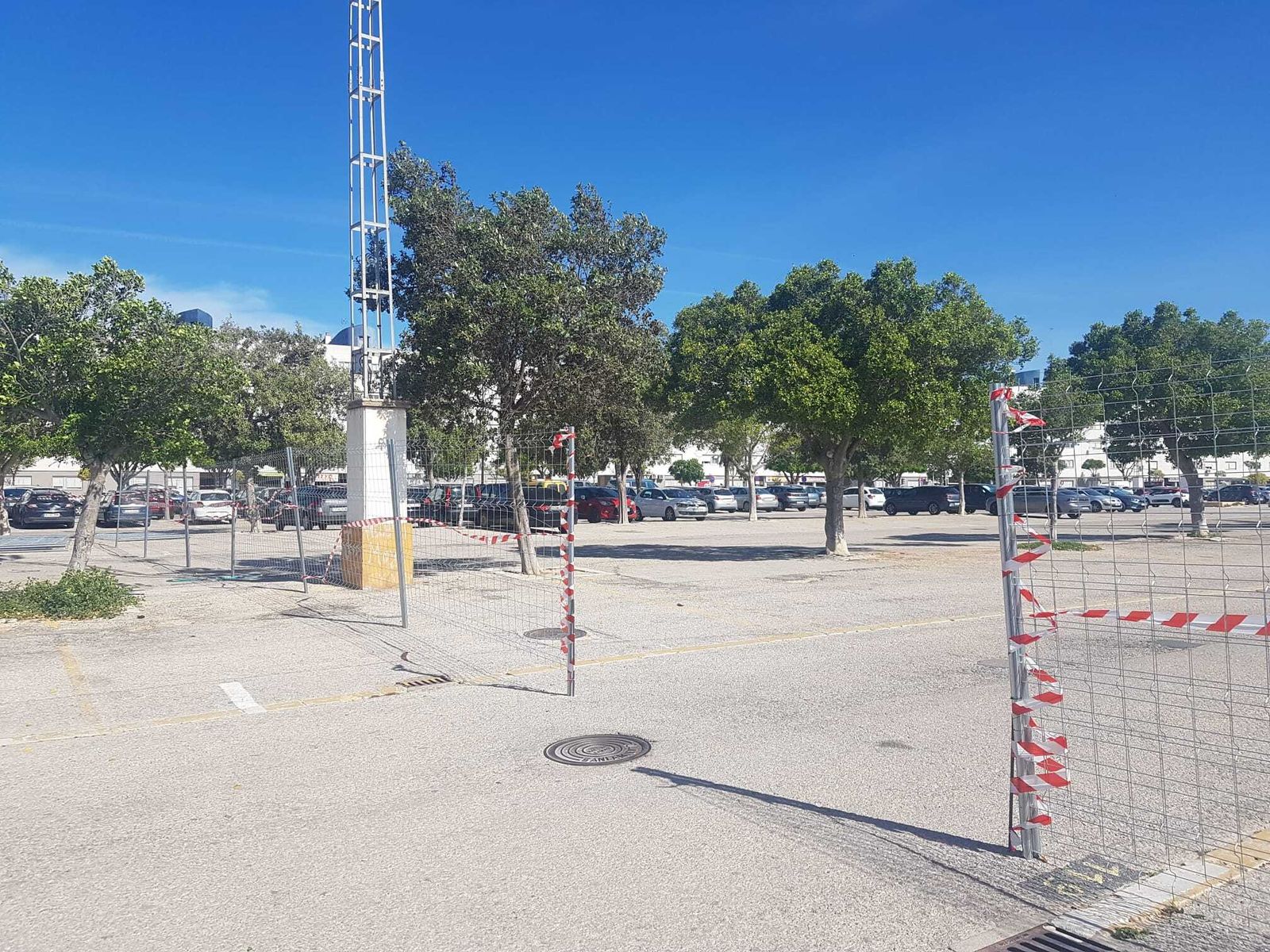 Superficie de La Magdalena, vallada para el inicio de las obras.