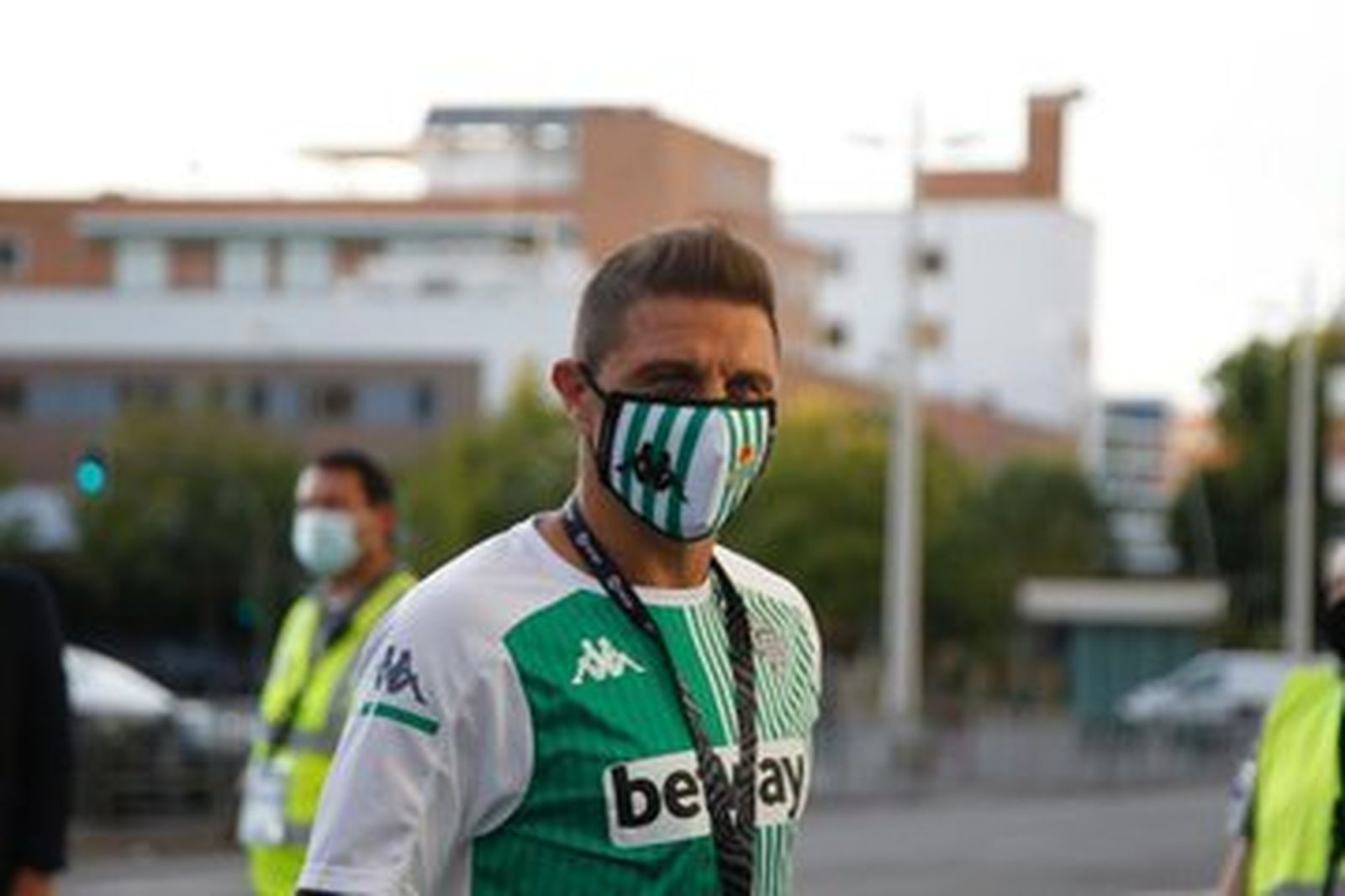 Joaquín, a su llegada al estadio.