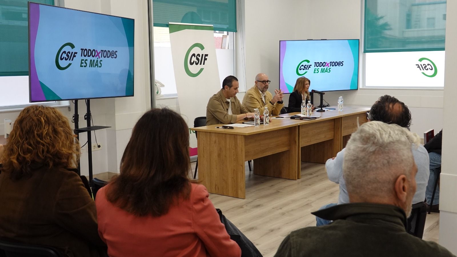 El presidente nacional de CSIF, Miguel Borra, en Almería.