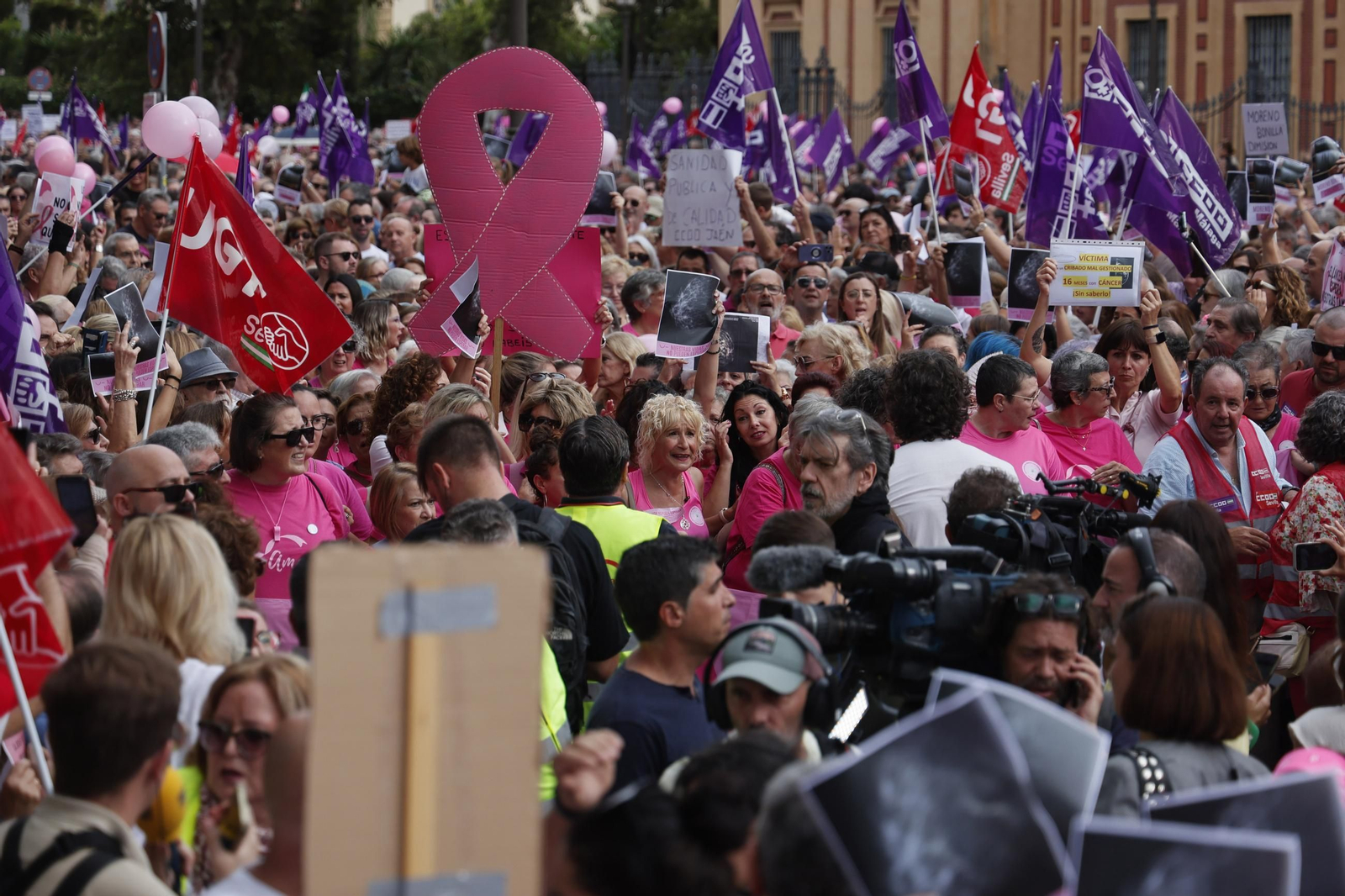 Las imágenes de la manifestación convocada por Amama