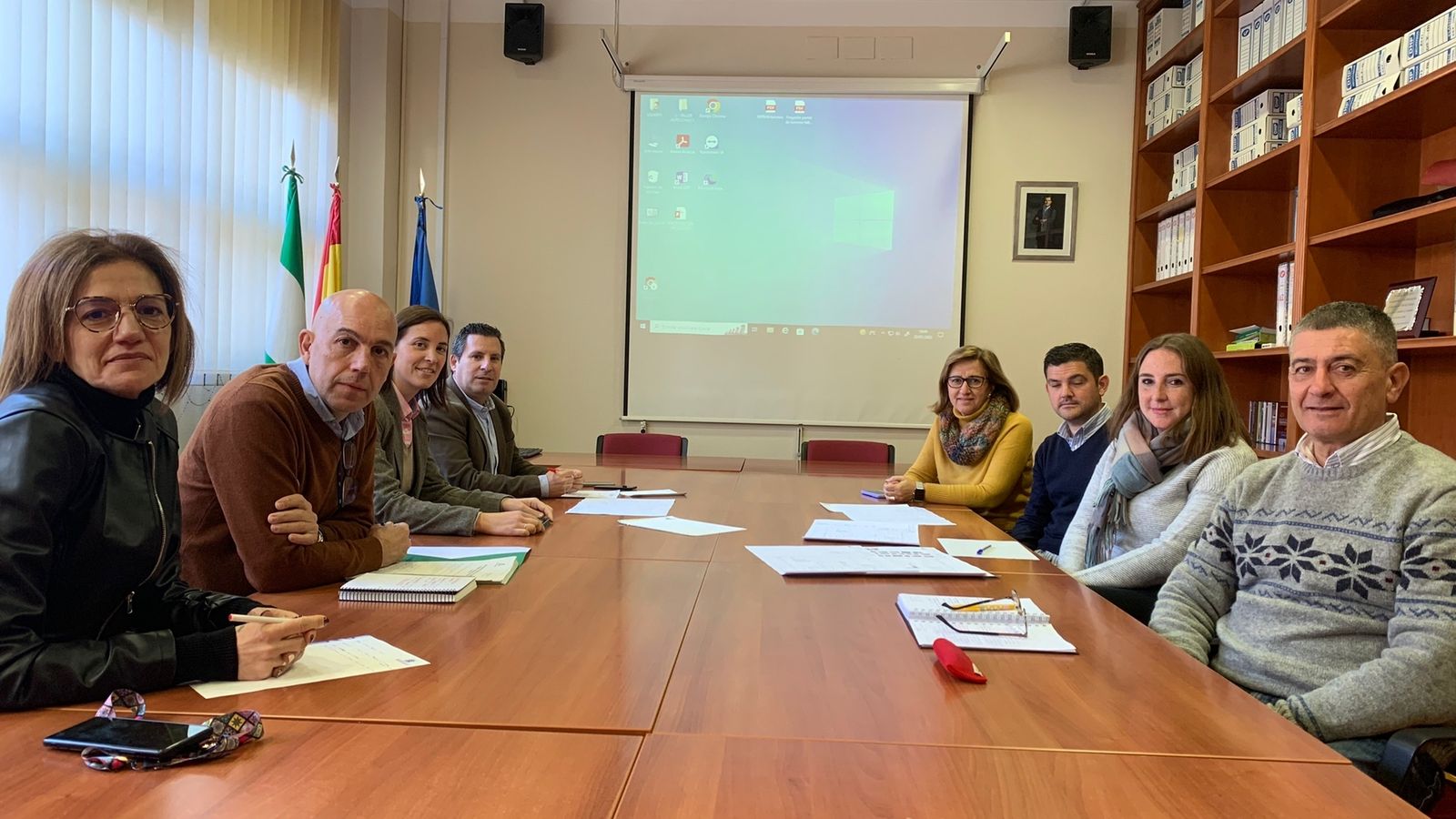 Un momento de la reunión.