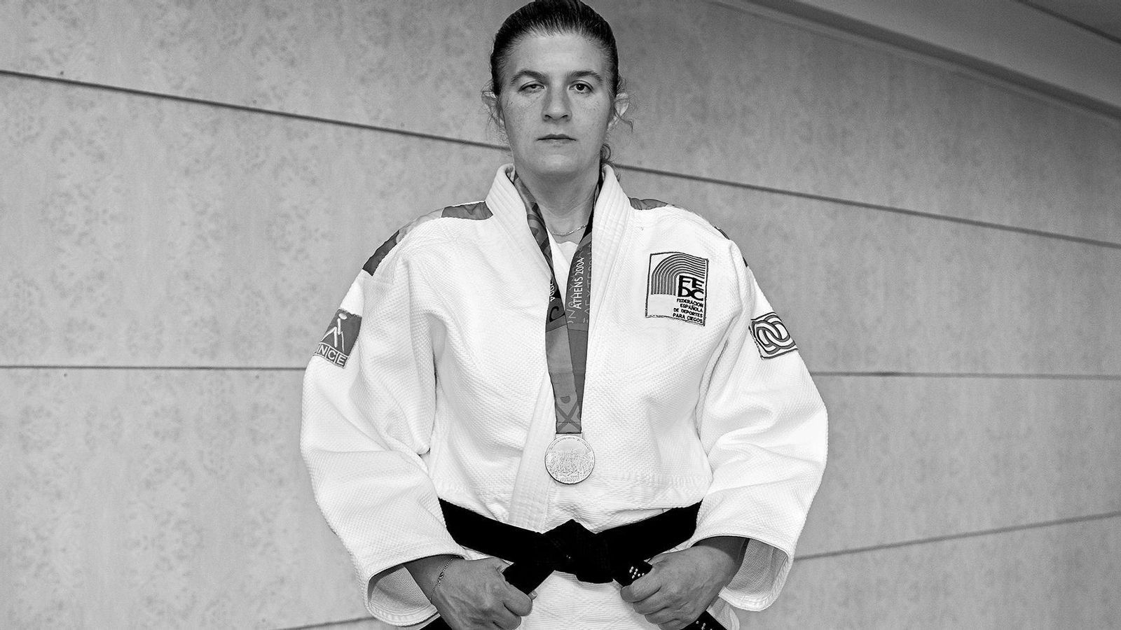 María Olmedo, con su medalla de plata paralímpica