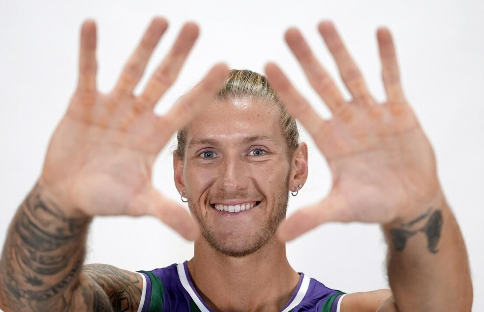 Osetkowski, en una sesión de fotos.