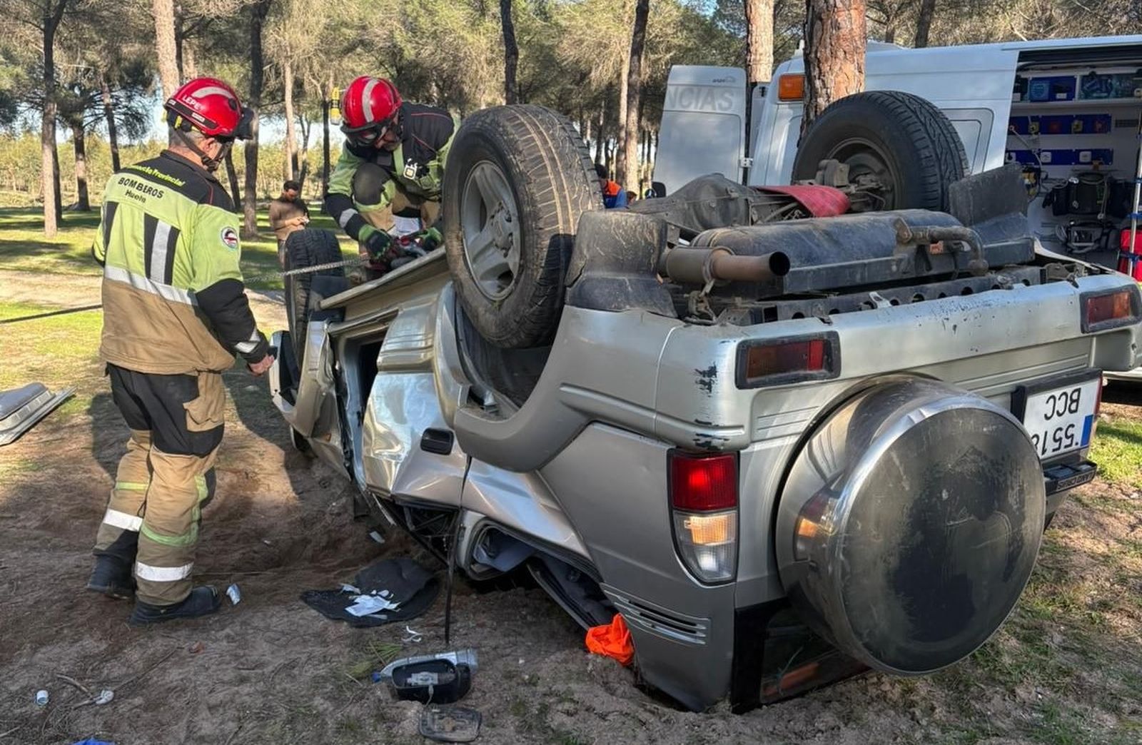 El vehículo accidentado.