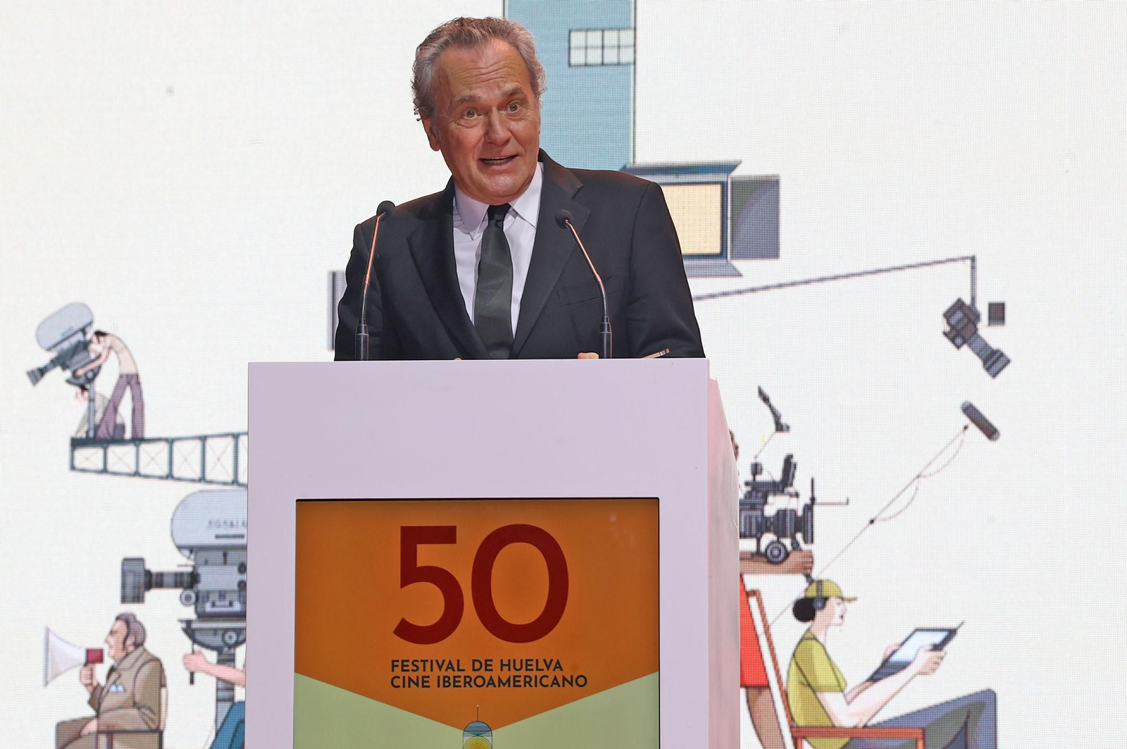 Imágenes de la gala de clausura de la 50 edición del Festival de Huelva Cine Iberoamericano con la entrega del Colón de Oro a la película 'Retrato de um certo oriente' y el Premio Ciudad de Huelva al actor José Coronado