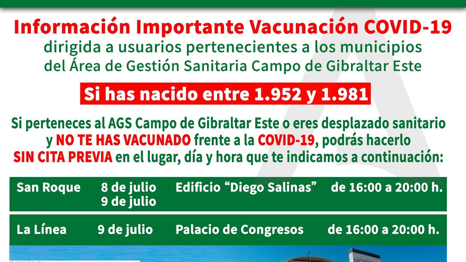 Vacunación San Roque y La Línea