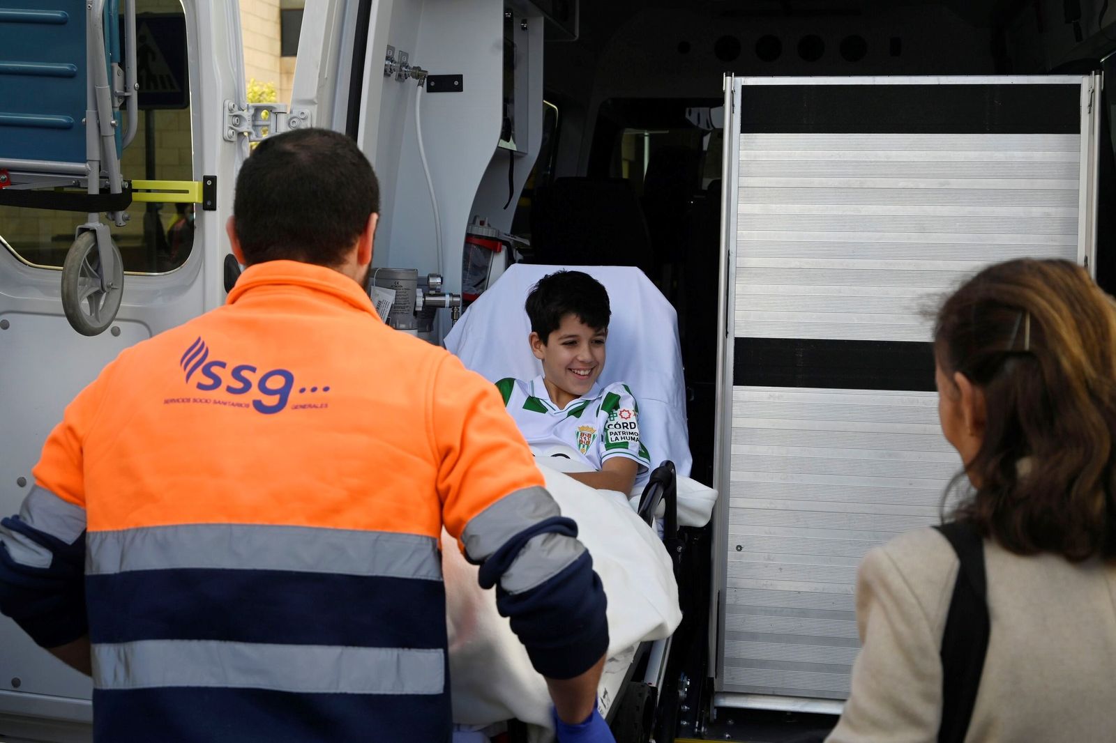 Salida niños heridos accidente Adamuz