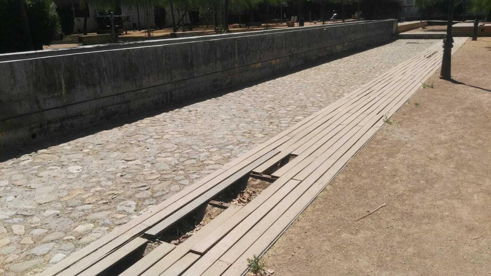 Las imágenes del estado del parque del Cuarto Real de Santo Domingo