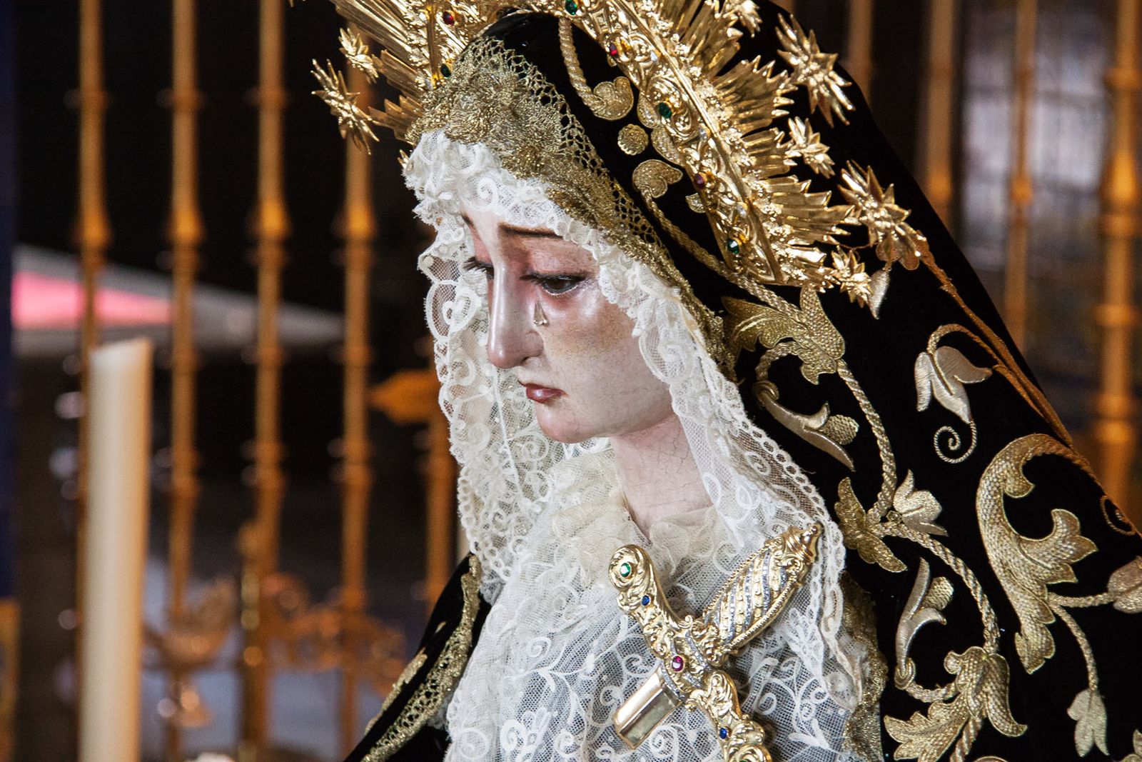Insólita estampa de la Soledad de San Lorenzo en el inicio de sus cultos