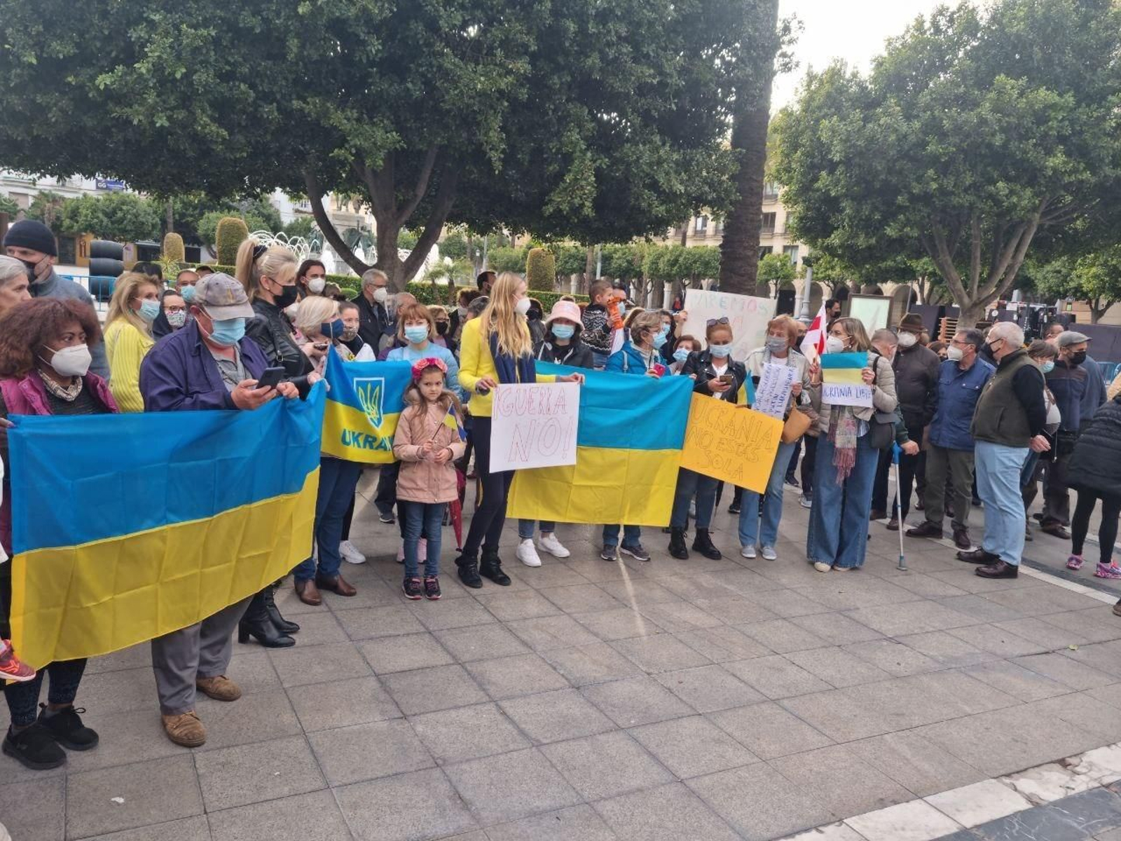 Concentración esta tarde en la plaza del Arenal contra la guerra en Ucrania.