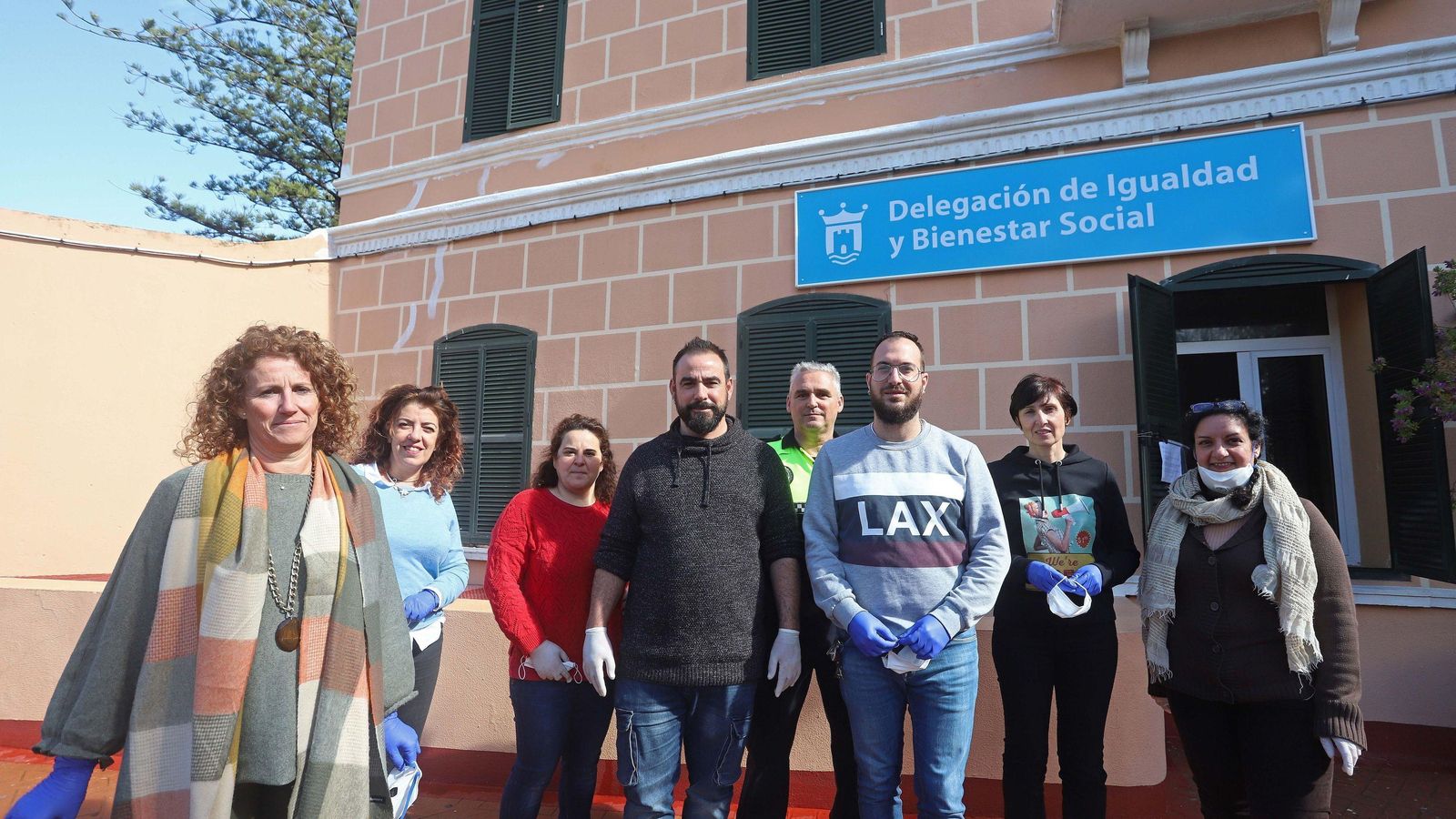 Parte del equipo de Servicios Sociales en el Ayuntamiento de Algeciras