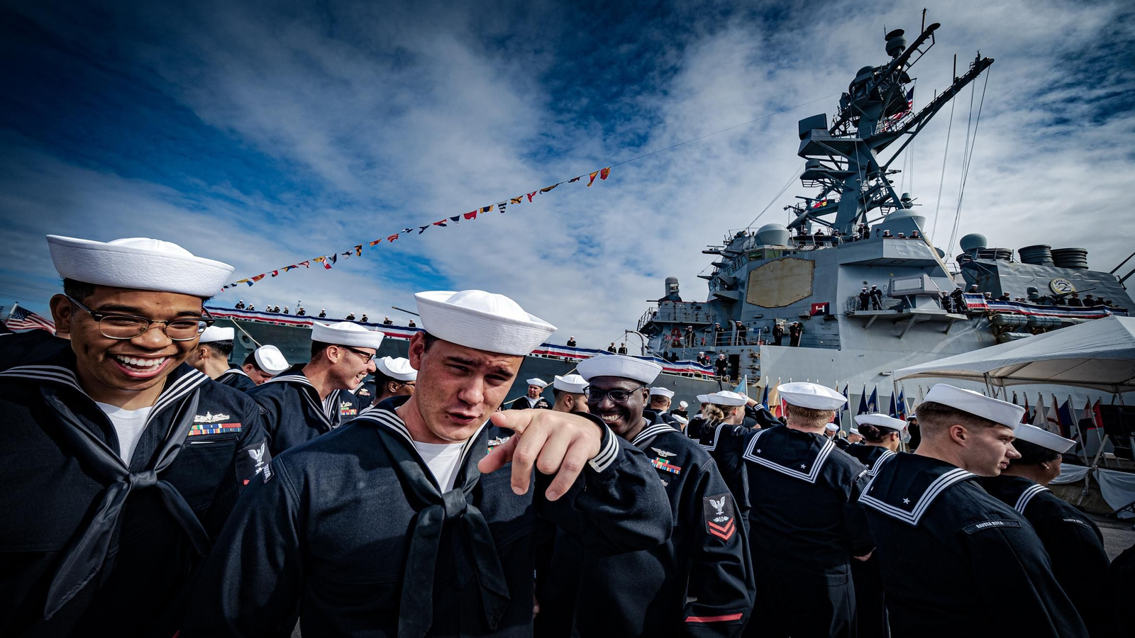 Soldados de Estados Unidos recién llegados a la base de Rota