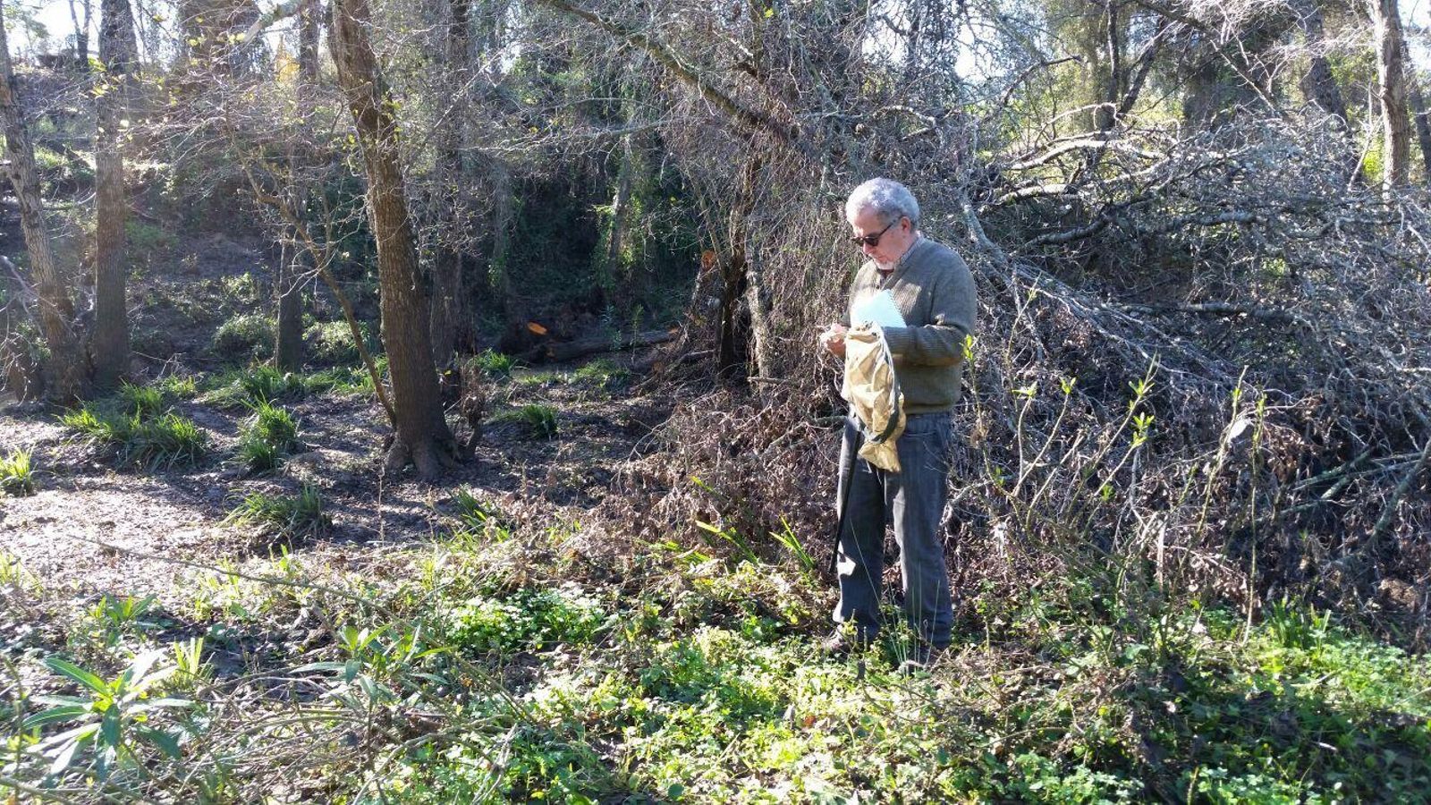 Juan Fernández Haeger, durante un censo invernal en la colonia del Guadarranque.