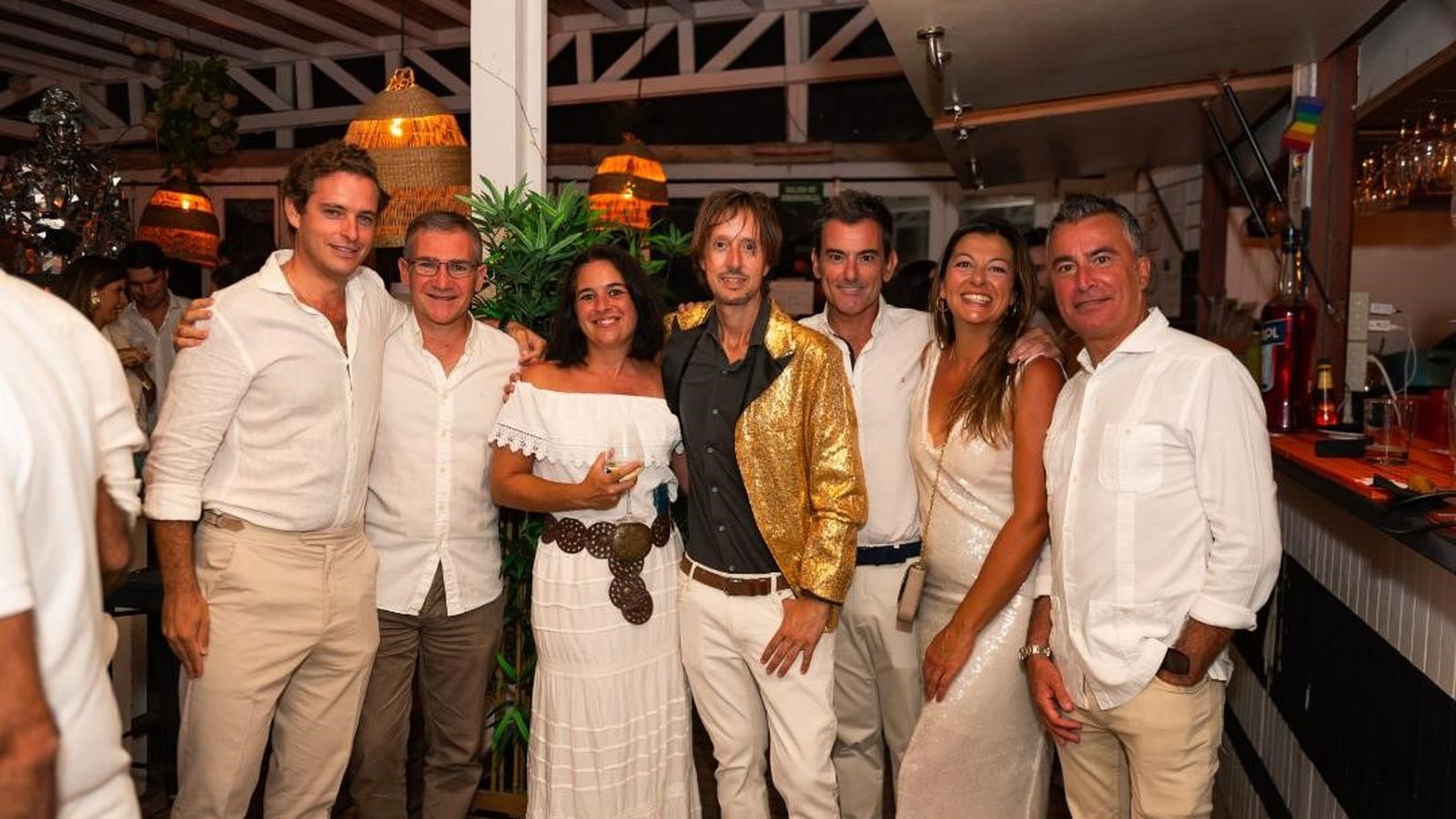 José Luis Tribiño, Carlos Sanz, el anfitirión José Miguel Ruiz de Molina, Emilio Rabina, Carmen Villasante y Ángel Núñez.