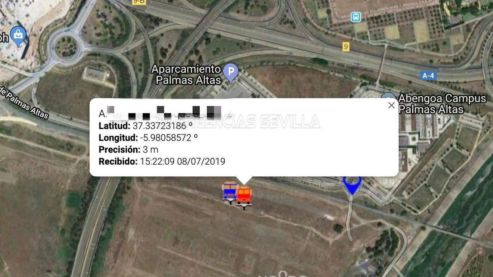 Situación del incendio.