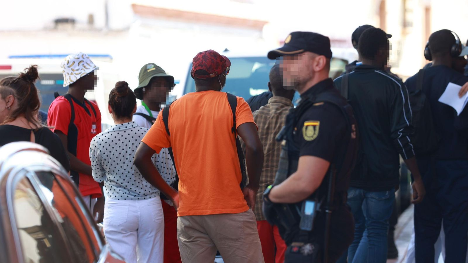 Llegada de los migrantes de Malí a Alcalá de Guadaíra.