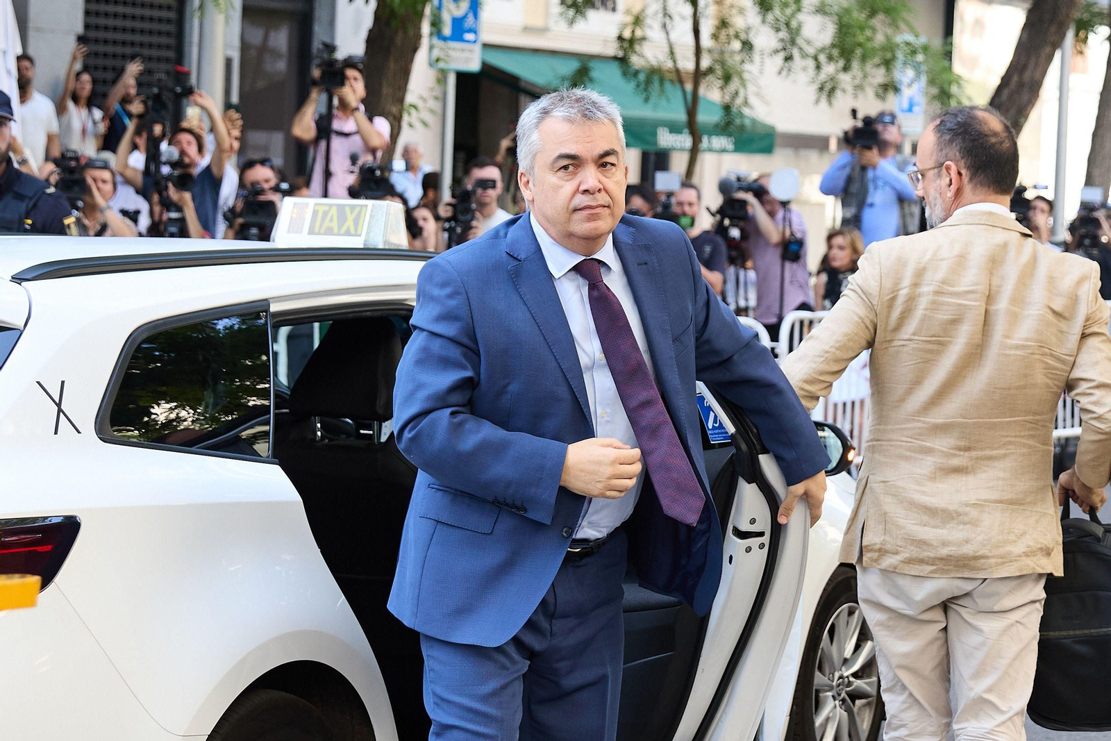 Santos Cerdán, el 30 de junio, al acudir a declarar al Tribunal Supremo.