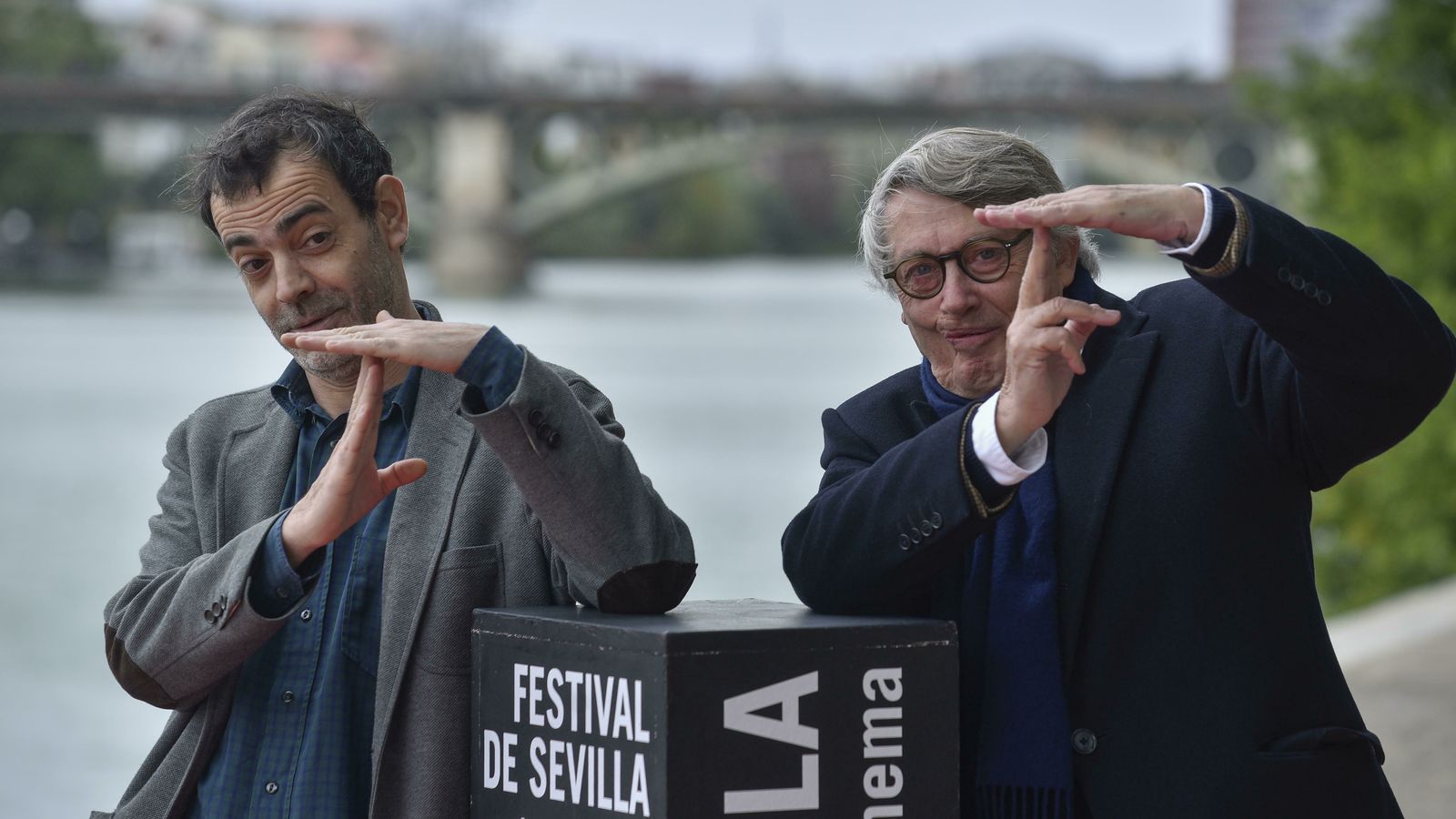 El director con Miguel Lobo Antunes, actor debutante que ofrece un auténtico 'tour de force'.
