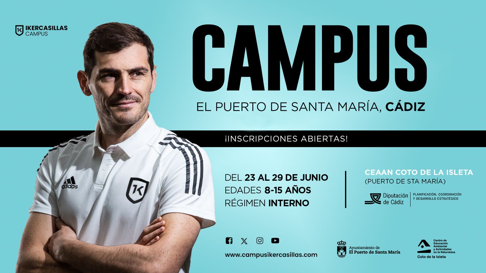 El cartel anunciador del Campus Iker Casillas.
