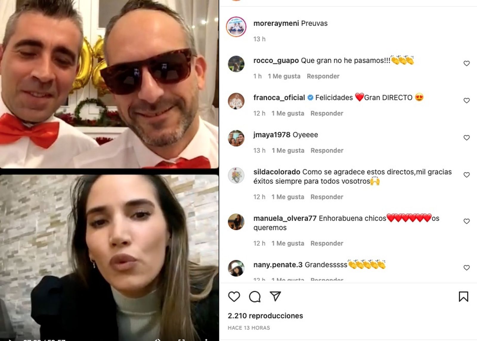 Morera y Mení dieron las precampanadas rodeados de estrellas