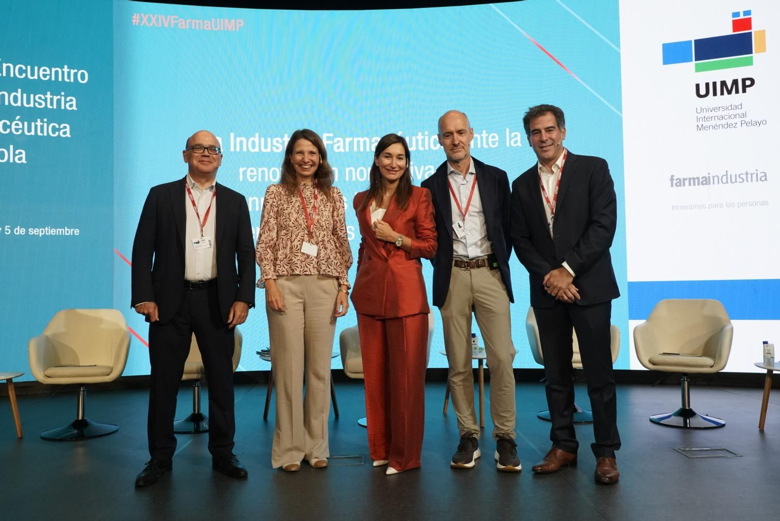 Los directores en España de MSD, BMS, Esteve y Gebro Pharma  en el Encuentro Nacional de la Industria Farmacéutica.
