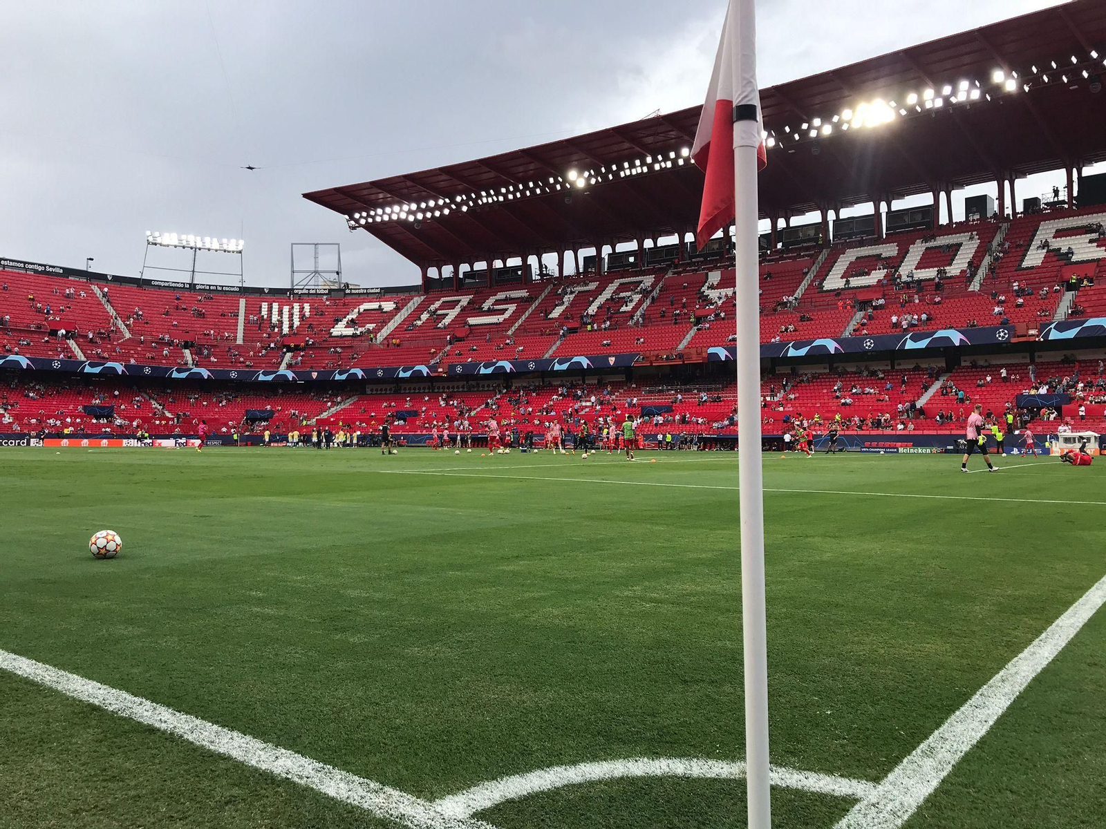 Imagen del Ramón Sánchez-Pizjuán antes del debut en la Champions esta temporada.