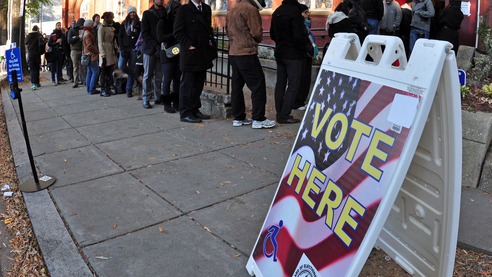 Cola de votantes en las pasadas elecciones de Estados Unidos.