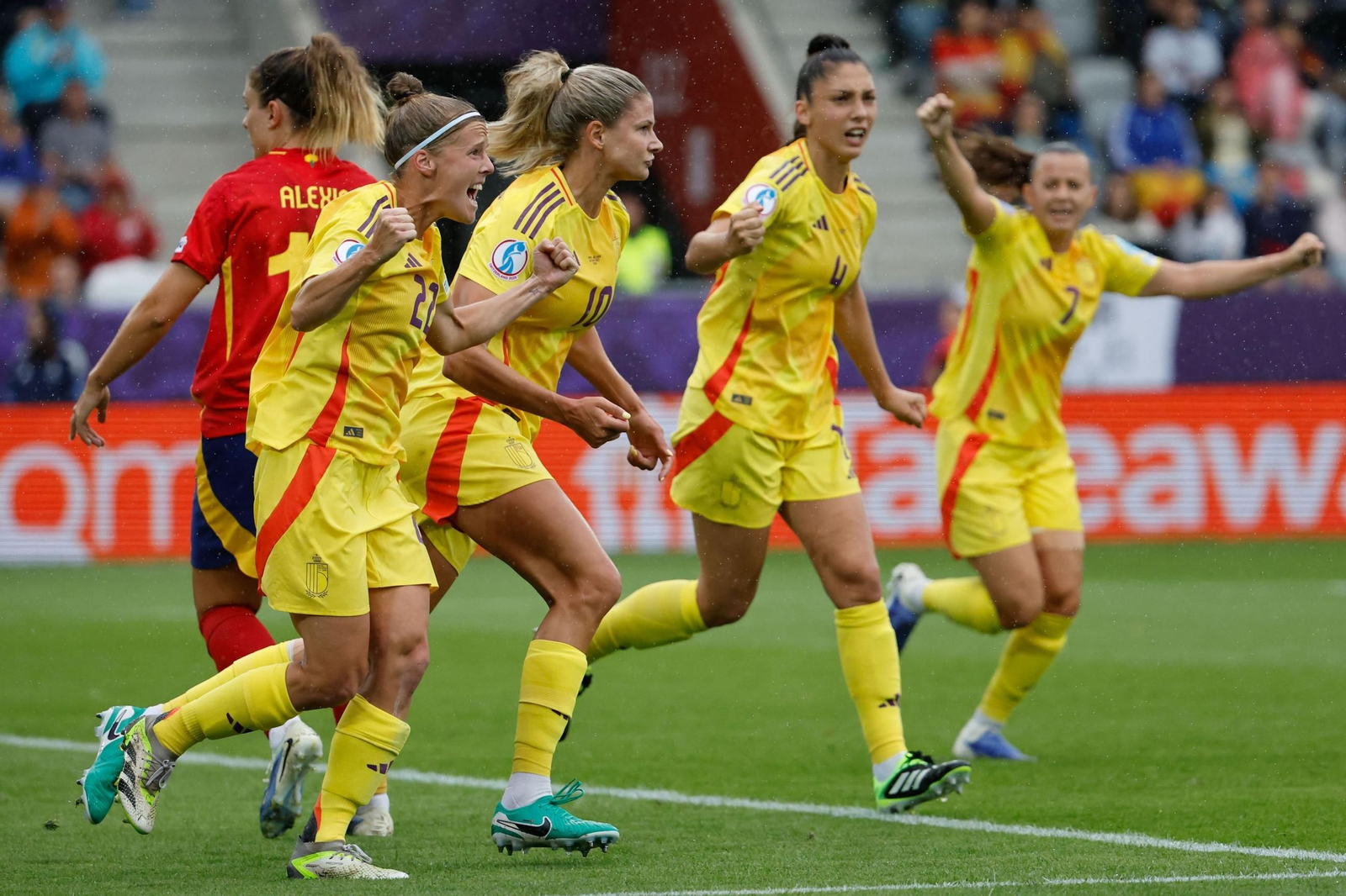 Las fotos de la goleada de España sobre Bélgica en la Eurocopa femenina