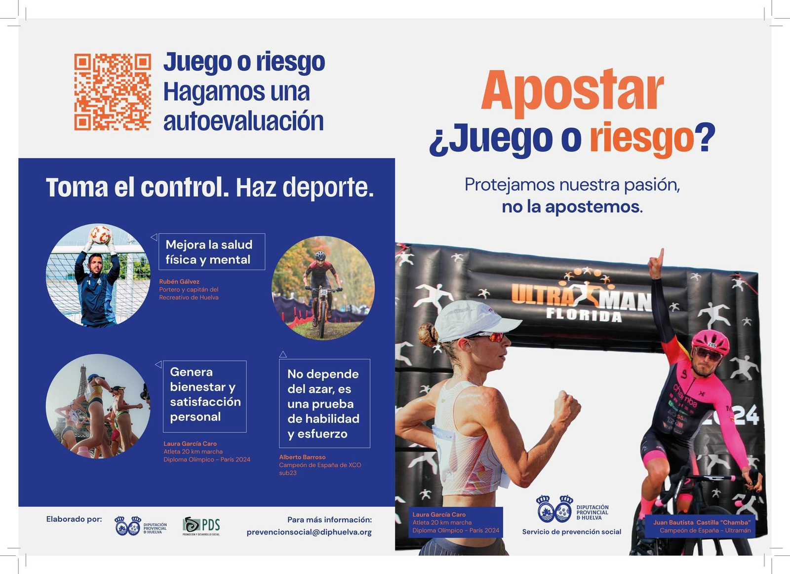 Pimera parte del díptico lanzado por la campaña de prevención del juego de apuestas online.