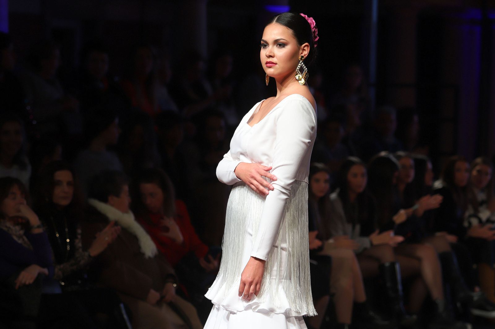 Huelva Flamenca 2023. Imágenes de la pasarela de moda flamenca de la modista Adelina Infante