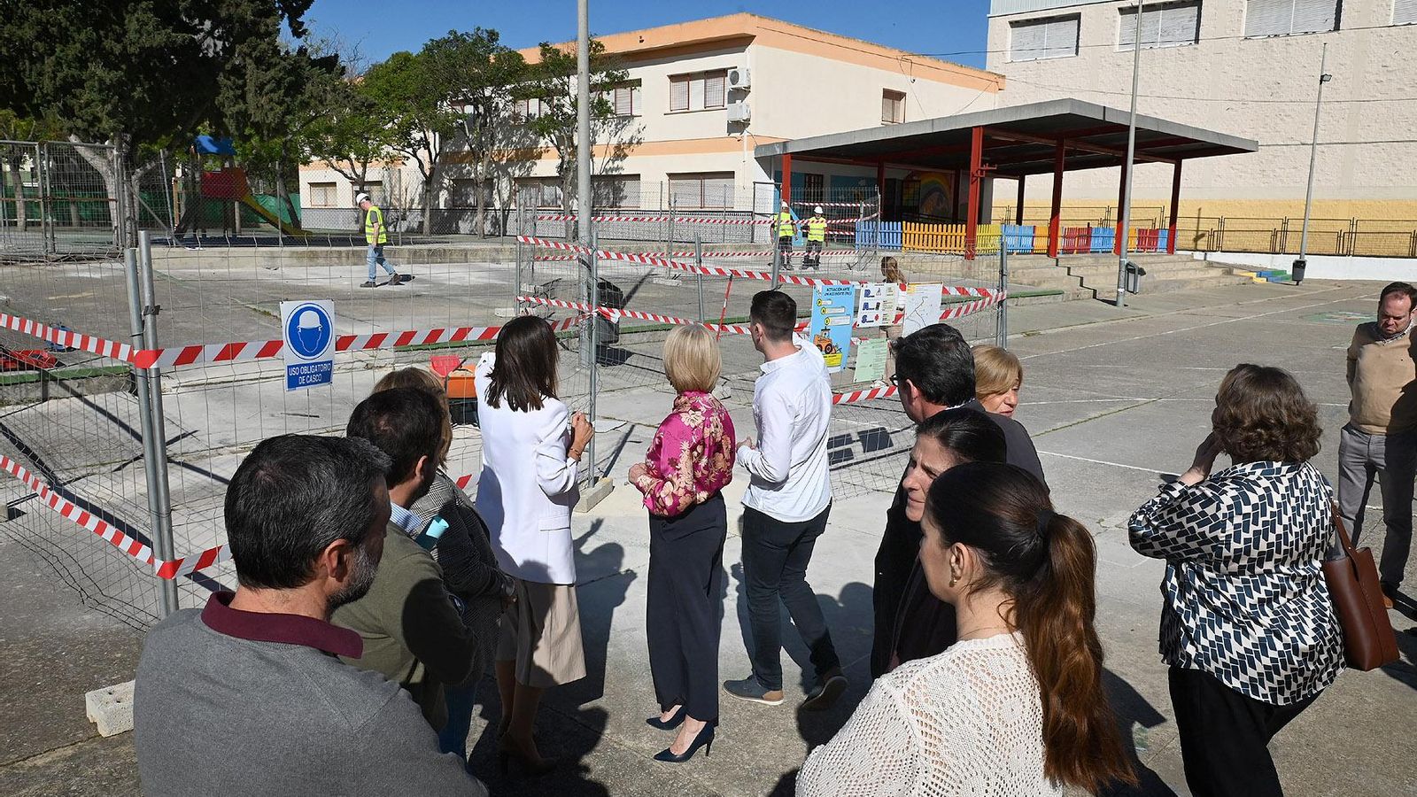 María José García-Pelayo visita las obras del Colegio Las Granjas. María José García-Pelayo visita las obras del Colegio Las Granjas.