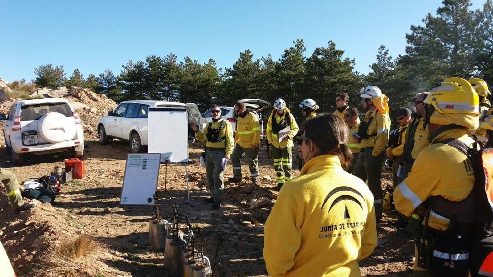 Fuego técnico en la sierra de Senés