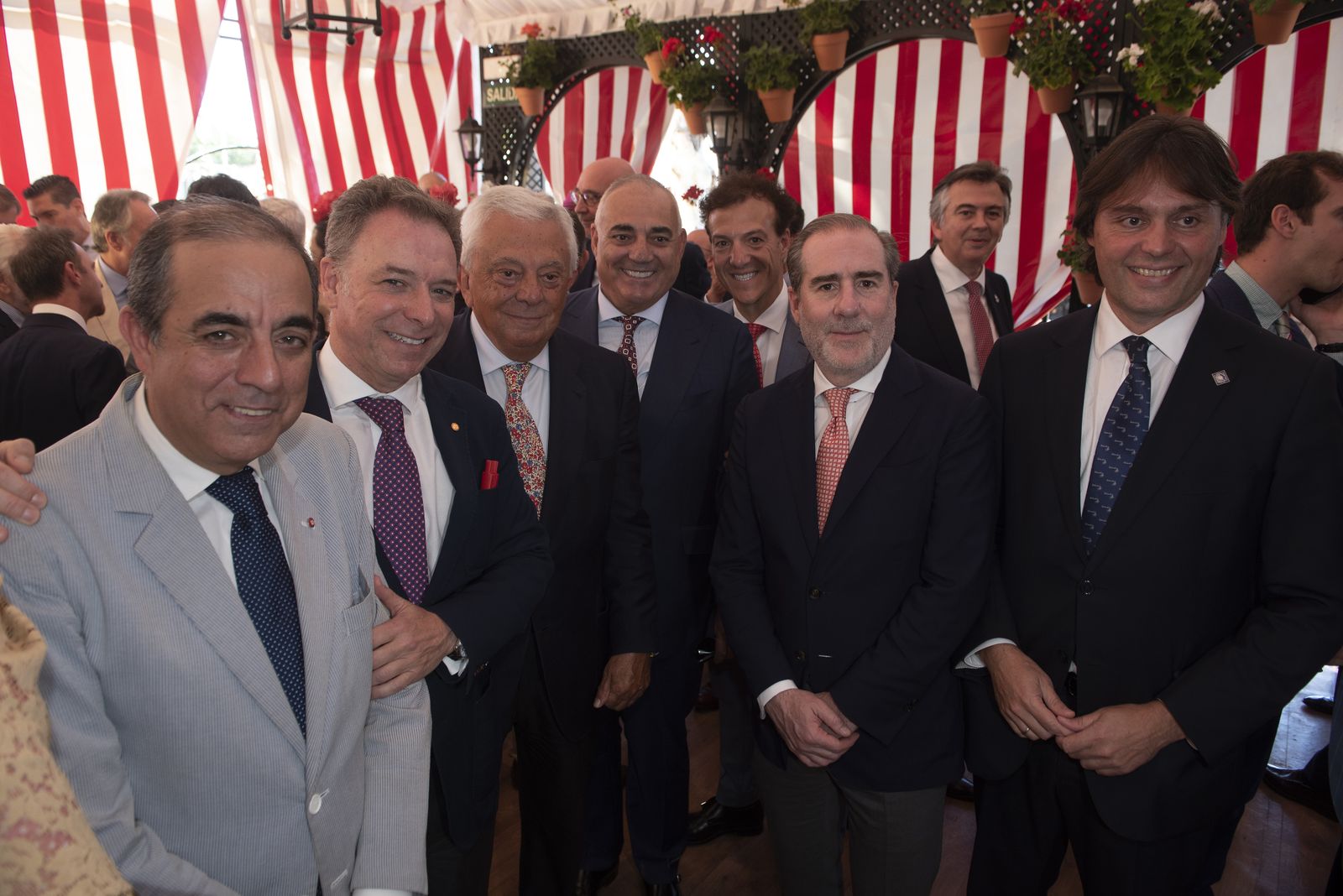 La recepción en la caseta del Santander, en imágenes